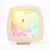Square light with colorful design featuring a fairy and flowers on a white background