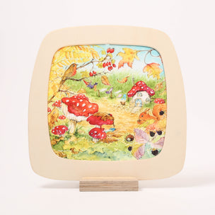 Toverlux window frame with gnome illustration 
