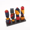 Wooden Story Modern Stacking Toy in yellow, red, blue & green | Image ©️ Conscious Craft