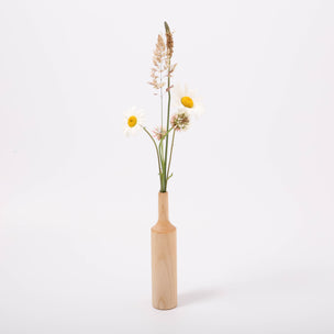 Wooden Natural Decor Flower Vase No.10 with wild flowers  | © Conscious Craft
