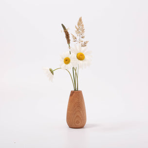 Wooden Decorative Flower Vase No.2 with wild flowers | © Conscious Craft