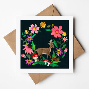 Whispers of the Wild | Woodland Deer Postcard | Conscious Craft