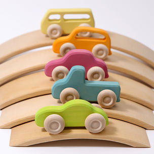 Grimm's Wooden Cars Slimline with natural bridge | New 2019 | Conscious Craft