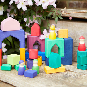 1001 Nights Building Blocks with Peg Dolls from Grimm's - Image copyright Conscious Craft