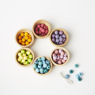 Grimms 120 Pastel Beads in natural Grapat bowls | Conscious Craft ©