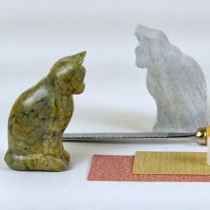 Small Wolf Soapstone Carving Kit Tutorial 