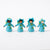 Group of 4 Morning Glory Turquoise Flower Fairy with various Skin Tone from Ambrosius