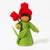 Felt Flower Fairy Red Tulip | Dark Skin | Conscious Craft
