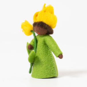 Yellow Tulip Flower Fairy With Flower In Hand | ©Conscious Craft
