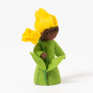 Yellow Tulip Flower Fairy With Flower In Hand | ©Conscious Craft