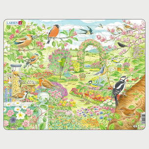 Flowers & Birds in a Beautiful Garden Puzzle | Conscious Craft