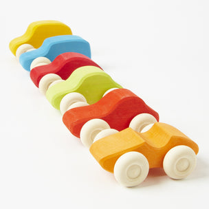 Grimms Set of 6 Coloured Cars | Conscious Craft