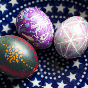 Pysanky Easter Eggs made using Decorating Kit | Conscious Craft