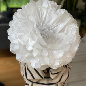 Tissue Paper Flowers | White | Conscious Craft