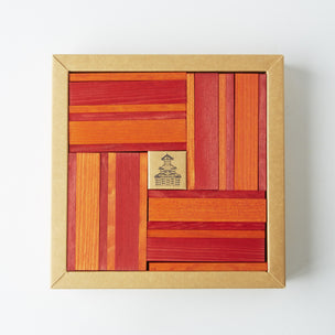 Kapla: Red & Orange coloured set from Conscious Craft