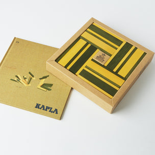 Kapla: green & yellow with booklet from Conscious Craft