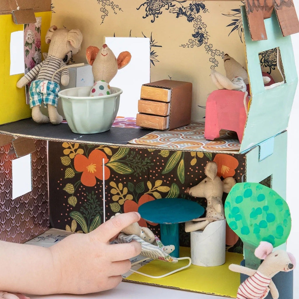 Craft Doll House Made Of Cardboard Box Make A Dollhouse With