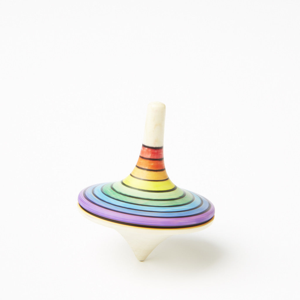 Rallye Large Rainbow Spinning Top | Red - Purple | Conscious Craft