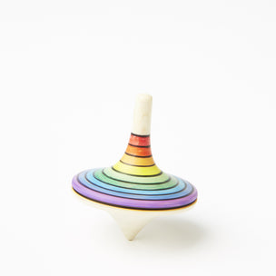Mader Large Rainbow Rally Spinning Top with purple rim | Conscious Craft
