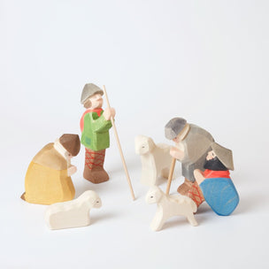 Ostheimer Shepherds with sheep | Nativity Figure | Conscious Craft