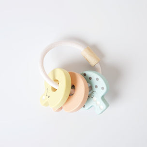 Plan Toys Baby Key Rattle | Pastel Colours | Conscious Craft