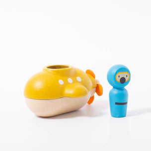  Plan Toys| Submarine Wooden Bath Toy | Conscious Craft