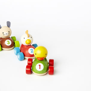 Plan Toys Bunny, Chicken & Duck Racers - Conscious Craft