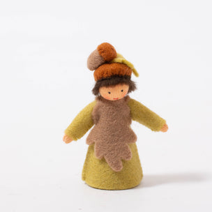 Felt Flower Fairy Acorn with Light/Medium Skin Tone | © Conscious Craft