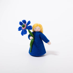 Felt Flower Fairy Cornflower in Hand Light Skin Tone | ©️ Conscious Craft