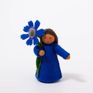 Felt Flower Fairy Cornflower in Hand Medium Skin Tone | ©️ Conscious Craft