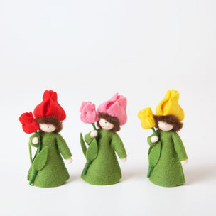 Tulip Flower Fairies With Flower In Hand | Conscious Craft