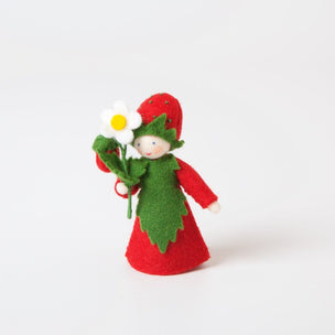 Strawberry Flower Fairy with Flower in Hand | Conscious Craft
