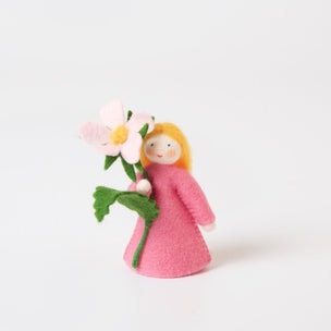 Sweet Brier Flower Fairy With Flower In Hand | Conscious Craft