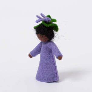 Felt Violet Flower Fairy | Dark Skin | Conscious Craft