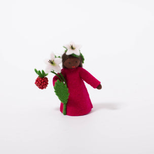 Flower Fairy Raspberry in Hand Dark Skin Tone | ©️ Conscious Craft