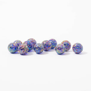 Cosmos marbles in blue multicolour frosting from Billes & Co