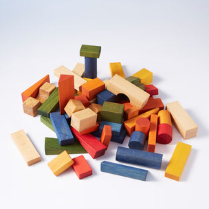 50 XL Rainbow Wooden Blocks from Wooden Story | @ Conscious Craft