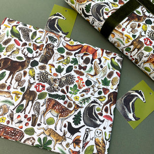 Woodland Animals, Wrapping Paper Sheets