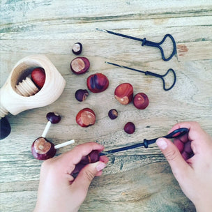 Conker creations using Craft Awls and holder from Corvus