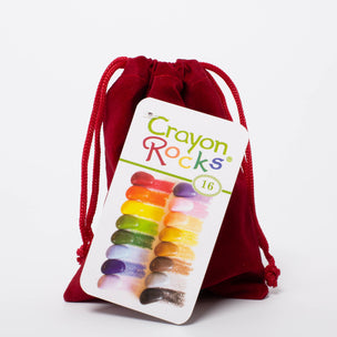 Crayon Rocks® | 16 colours in Velvet bag | © Conscious Craft