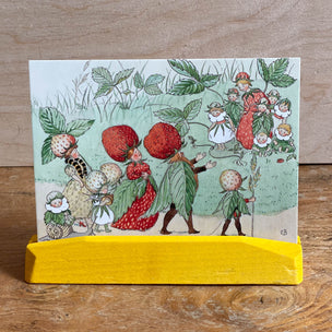Elsa Beskow Postcard | The Strawberry Family | Conscious Craft