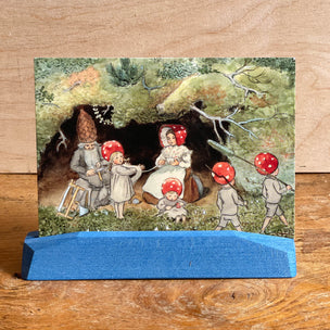 Elsa Beskow Postcard | The elves at Home | Conscious Craft