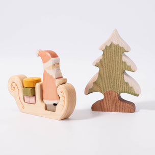 Eric & Albert | Father Christmas | Father Christmas Sleigh | Presents (set of three) | Snowy Fir Tree | ©Conscious Craft