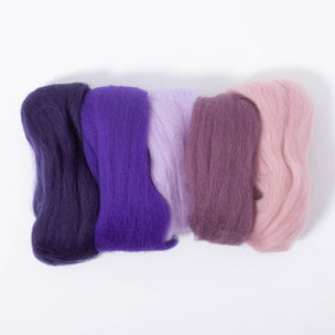European Merino Wool Roving | Pink - Purple | Conscious Craft