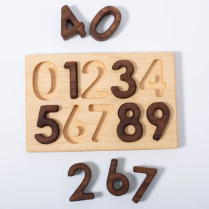 From Jennifer 0-9 Number Puzzle in Maple & Walnut | © Conscious Craft