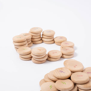 Grapat Coins to count | wooden number coins | © Conscious Craft
