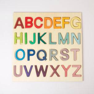 Grimms' Wooden Alphabet Letters in a Frame | Conscious Craft