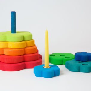 With Grimm's Flower Stacking Tower Each Level can also act as candle holders | Conscious Craft