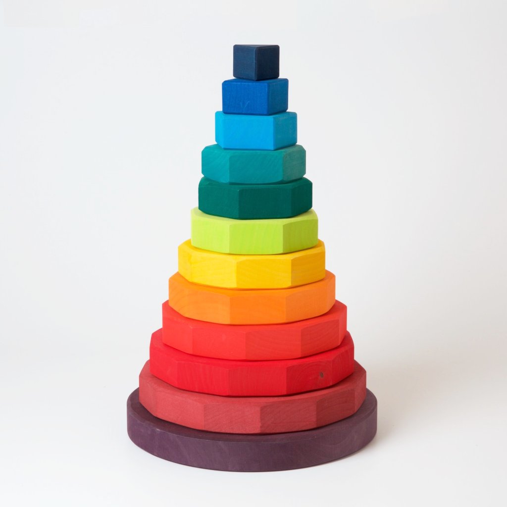 Stack Tower Triangle Grimm's Large Geometric Stacking Tower – Conscious Craft