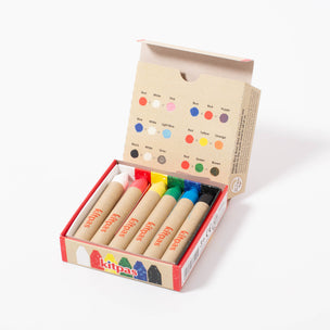 Kitpas Rice Bran Crayons | 6 Colours | Conscious Craft